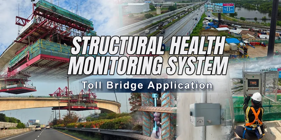 Kolase aplikasi Structural Health Monitoring System pada jembatan tol