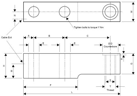 Gambar dimensi PT PSB precision shearbeam load cell