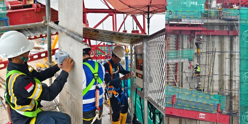 Instalasi Wireless Tiltmeter untuk SHMS di Tol Kataraja–Sedyatmo