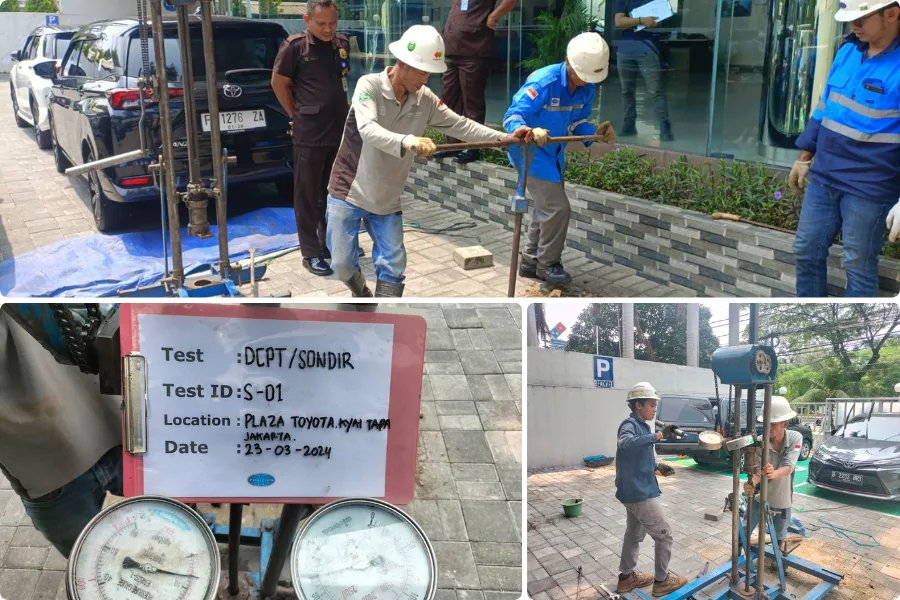Sondir digunakan untuk memperoleh data perlawanan tanah pada titik investigasi.