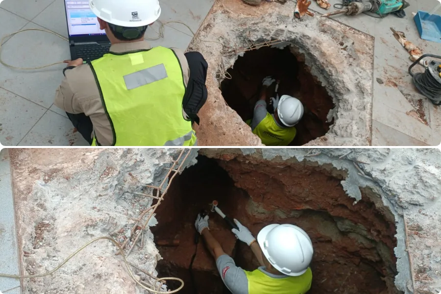 Pile Integrity Test digunakan untuk screening pondasi pada titik yang dapat diakses.