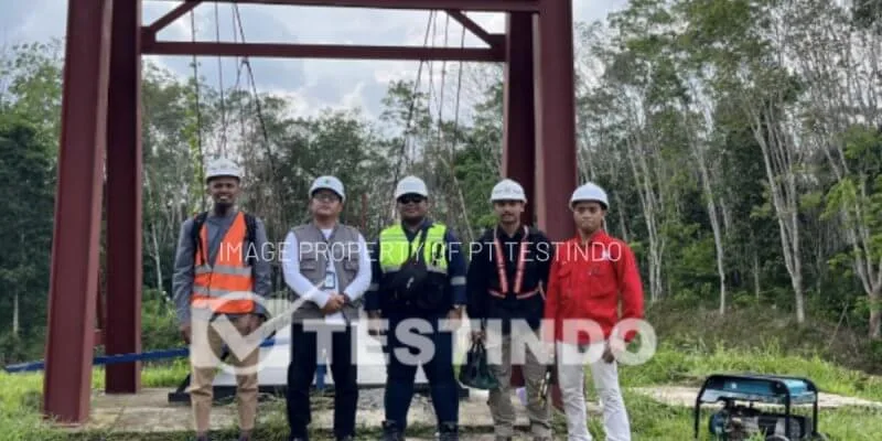 Dynamic Loading Test Jembatan Kedaton, Jambi di Jambi