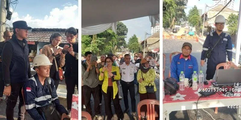 Truk disiapkan sebagai beban uji sesuai jumlah dan konfigurasi setiap tahap.