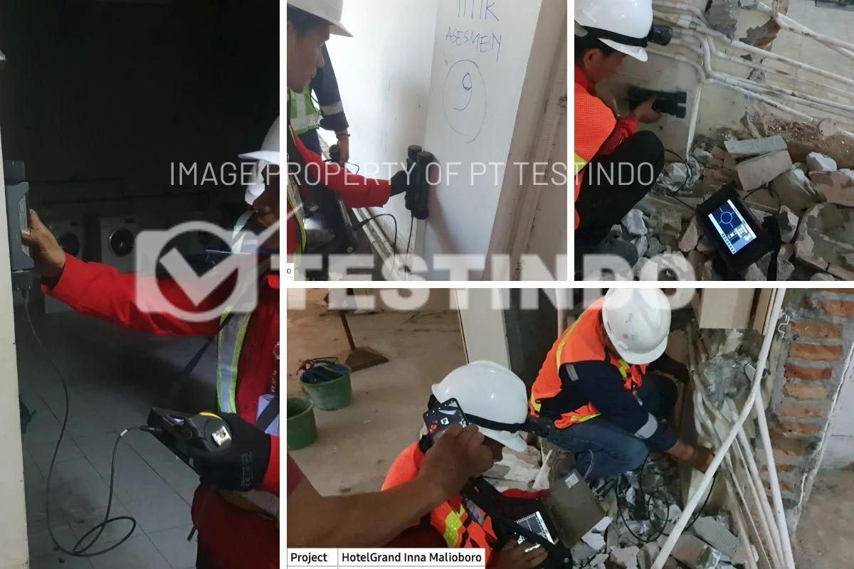 Pemeriksaan terarah pada area struktur yang dibuka di Hotel Grand Inna Malioboro.