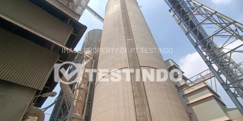 Ultrasonic Pulse-Echo pada Silo Raw Mill Indocement Citeureup di Citeureup, Bogor