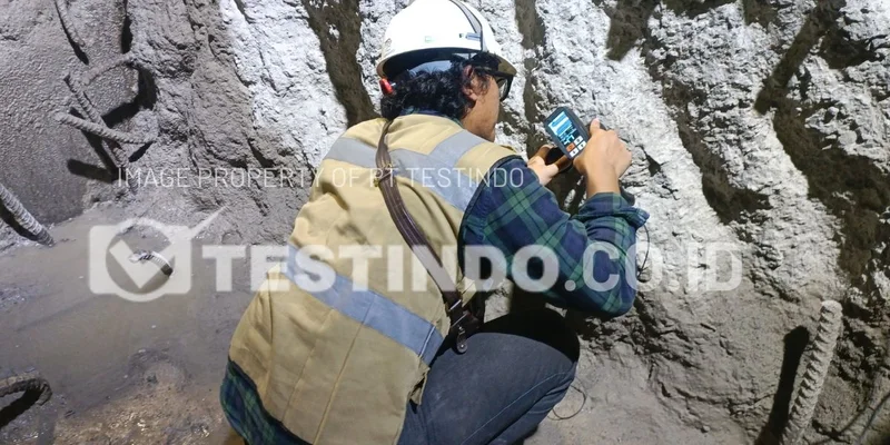 Pengujian UPV pada pondasi Coal Mill PLTU Suralaya di Cilegon, Banten