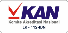 Logo Komite Akreditasi Nasional dengan nomor akreditasi LK-112-IDN.